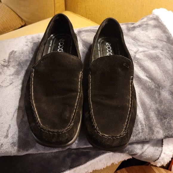Men\'s ECCO black suede loafers - size 13 main image 13